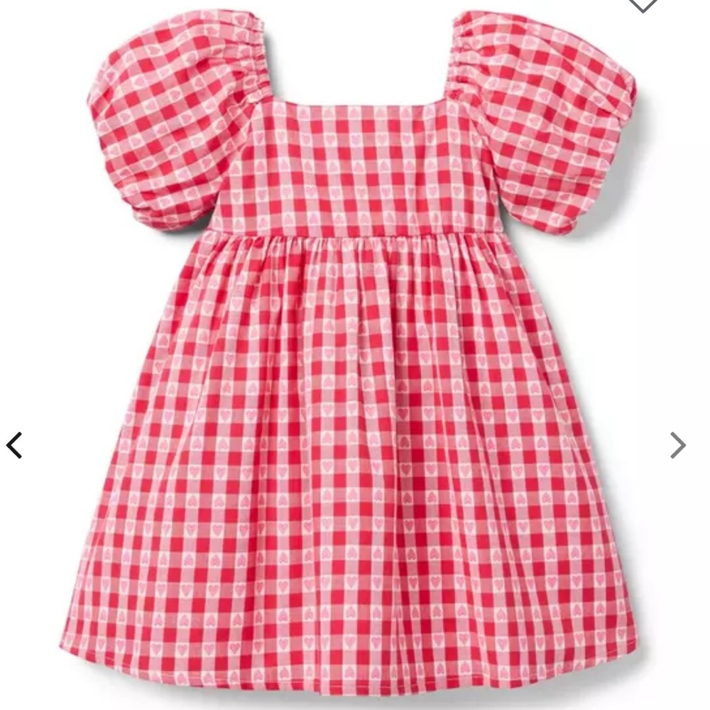 Janie and Jack Girls The Valentine Gingham Dress 6-12 Months